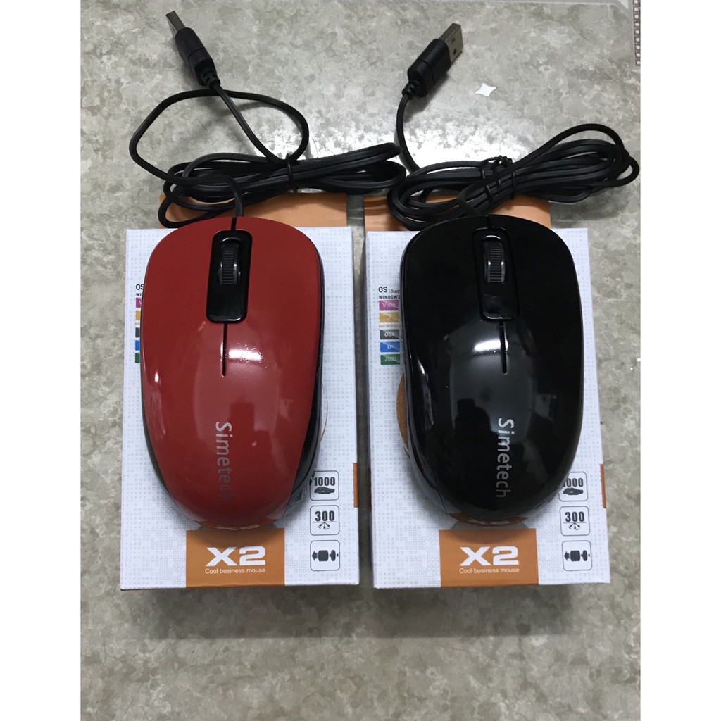 Chuột máy tính simetech x2 có dây 1200 dpi - bh 1 năm - hoàng yến computer