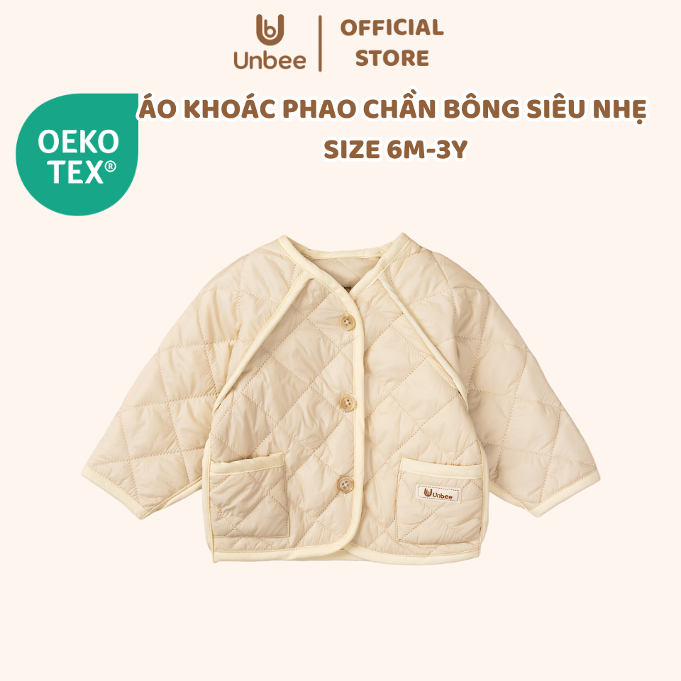 Áo Khoác Phao Chần Bông Siêu Nhẹ Cho Bé Trai Bé Gái Unbee - Áo khoác mùa đông siêu ấm phong cách Hàn Quốc