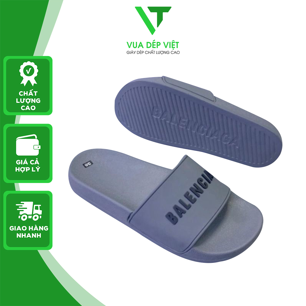 Dép quai ngang nam Balen đế liền xám DV05 dép nam thời trang siêu nhẹ đế cao chống trơn trượt mang êm chân - Vua Dép Việt