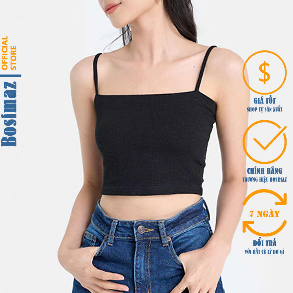 Áo ống Croptop Nữ Bosimaz CS111 quây ngực hai dây, thun co giãn 4 chiều, vải đẹp dày, thoáng mát không xù lông.