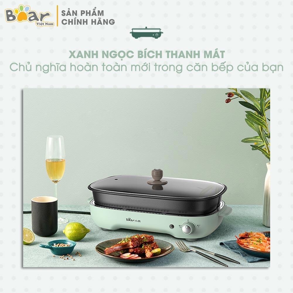 🔥HÀNG CHÍNH HÃNG🔥 Nồi lẩu nướng 3 khay  Nồi lẩu đa năng  BEAR  3L BẢO HÀNH 12 THÁNG