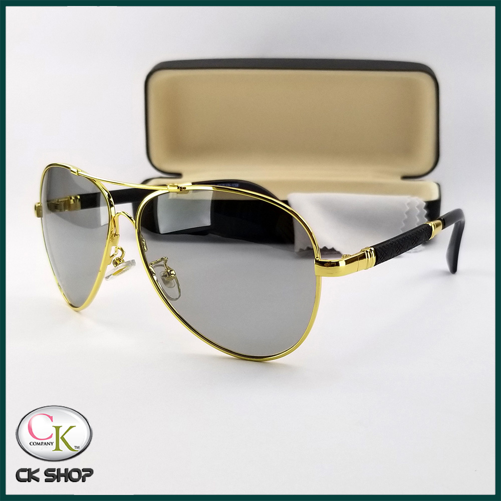 Mắt kính mát nam tròng Polaroide phân cực gọng dẻo màu nâu trà - Mắt kính nam thời trang - Sunglasses for men