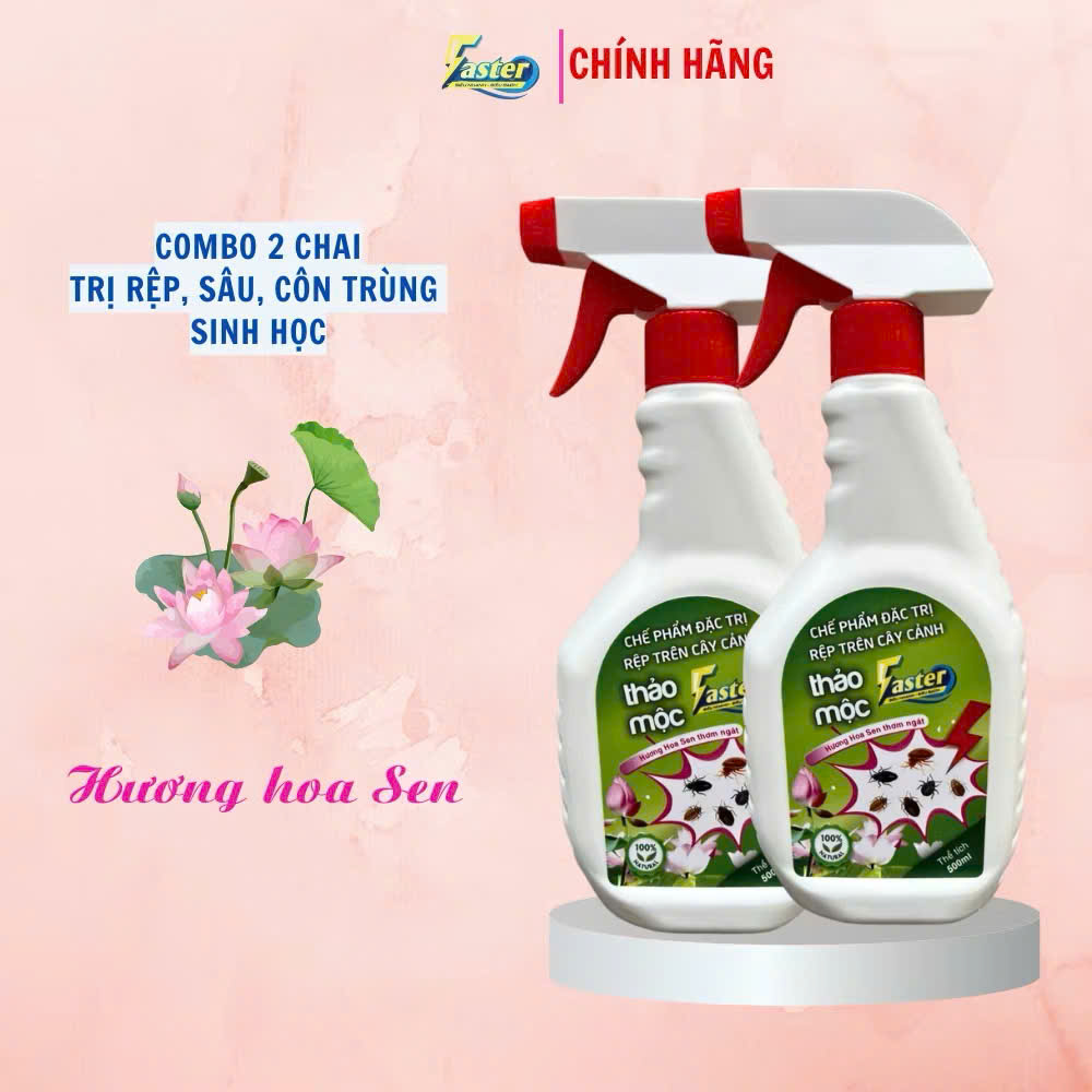 Xịt đặc trị rệp sinh học, trị rệp sáp, rệp xanh, đen, rệp vàng cho cây cảnh, Faster500ml - HƯƠNG SEN