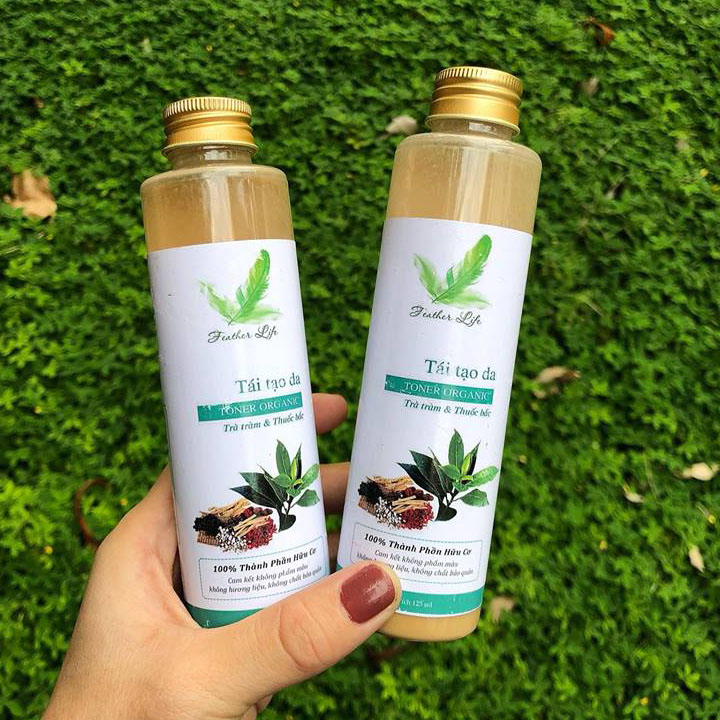 Combo 2 chai thuoc bắc tái tạo da 1 liệu trình dứt điểm mụn FEATHER LIFE 2024 [125ML tặng kèm lọ giảm đỏ]