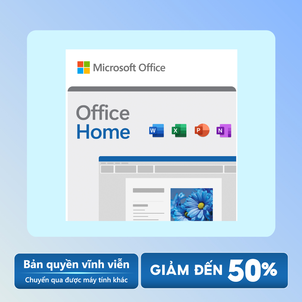 Phần mềm Office Home & Student 2024 |Dùng vĩnh viễn| Dành cho 1 người, 1 thiết bị |Chuyển được máy tính khác
