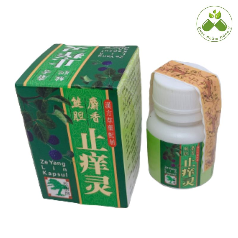 Chỉ nhưỡng linh 30 viên-ze yang lin kapsus-hỗ trợ ngứa mề đai-giải nhiệt-giải độ.c