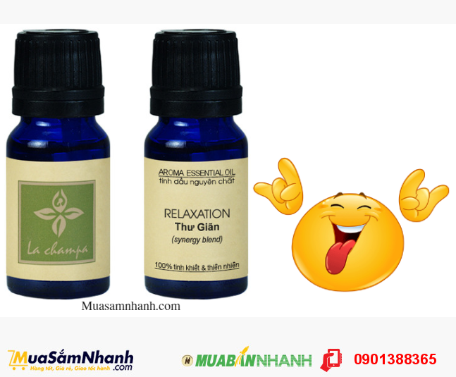 [HCM]TINH DẦU THƯ GIÃN LA CHAMPA (LỌ 10ML) RELAXATION - MÙI THANH NGỌT NHẸ GIẢM STRESS LO ÂU XÔNG MẶT ĐẸP DA