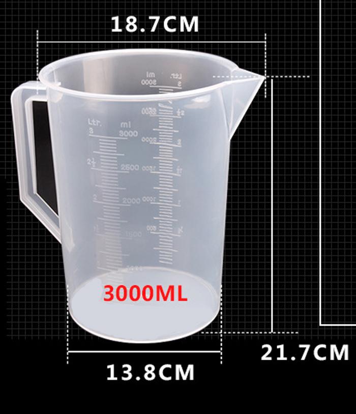 Bộ 2 ca đong nhựa có vạch chia định lượng 3 lít