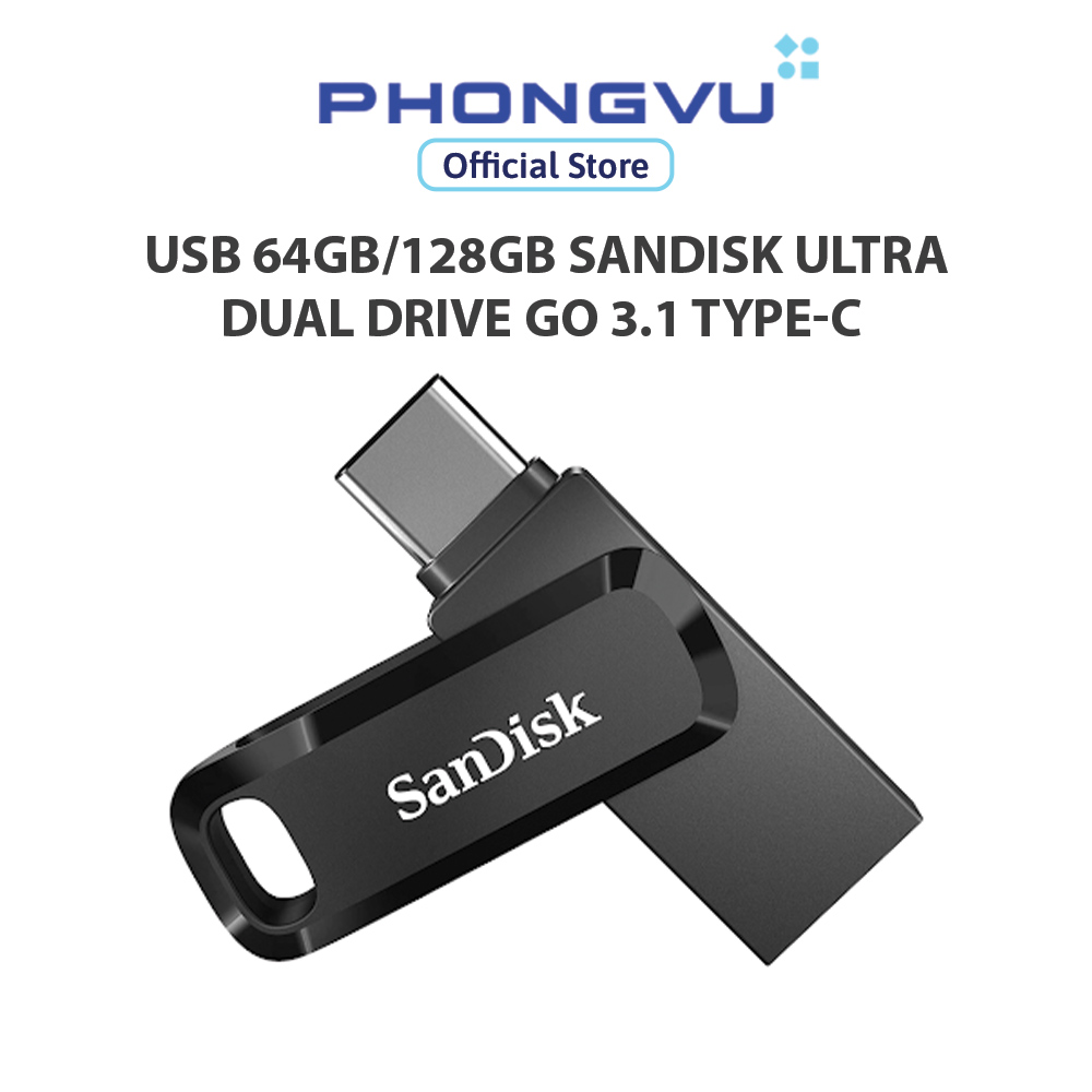 USB 64GB/128GB Sandisk Ultra Dual Drive Go 3.1 Type-C - Bảo hành 60 tháng