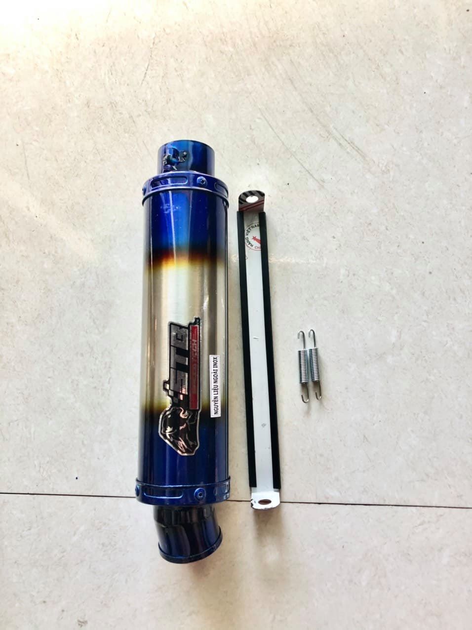 Lon pô stb inox chưa cỗ kèm tiêu loxo pass pô