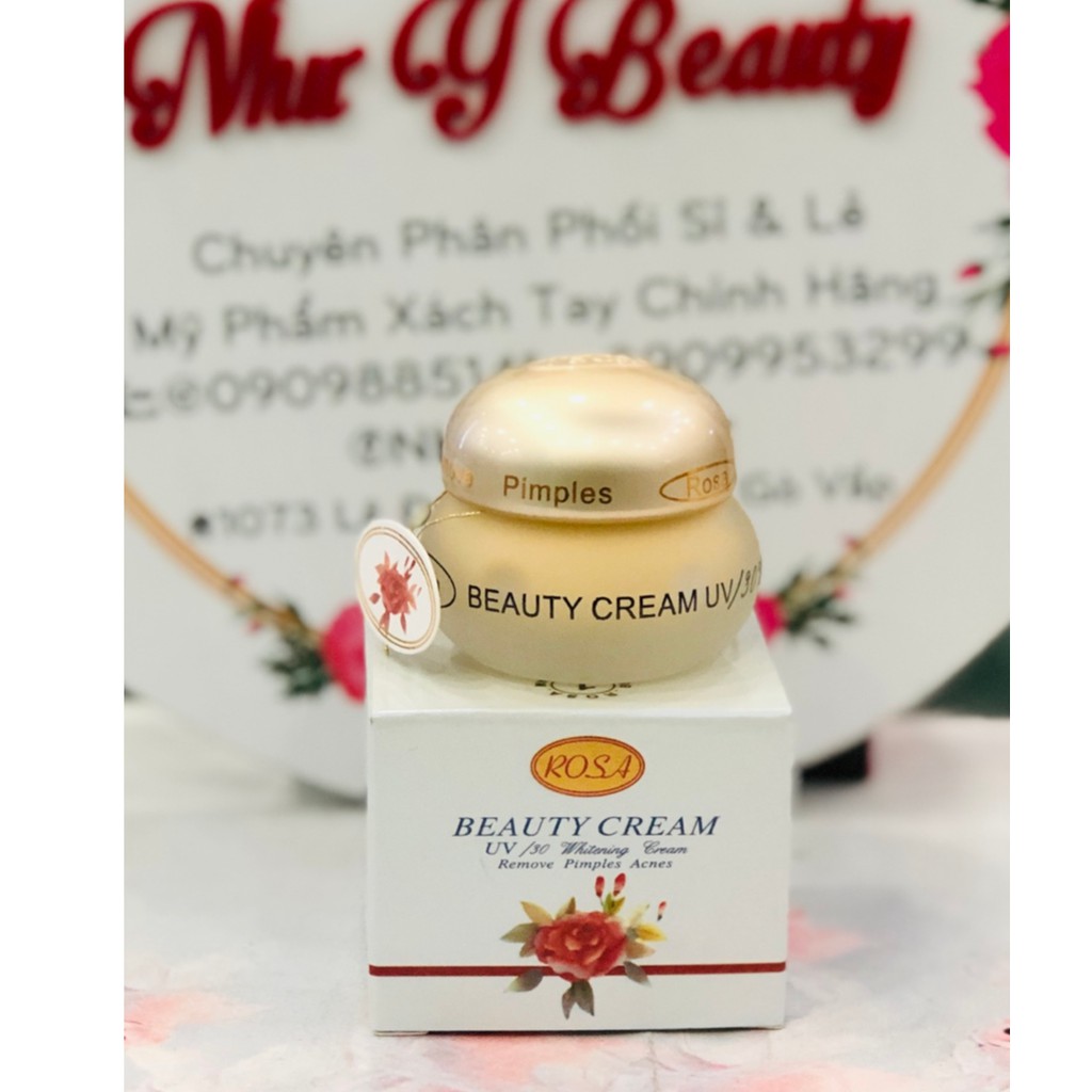 Kem Ngừa Mụn Rosa Beauty Cream UV/30 Whitening Cream Remove Pimples Acne 15g