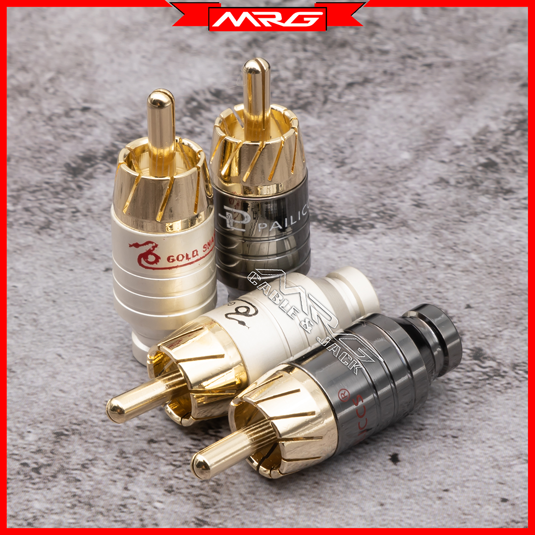 Jack AV Hoa Sen, giá 1 cặp, lổ đuôi 5mm, rắc hàn dây bông sen rca.