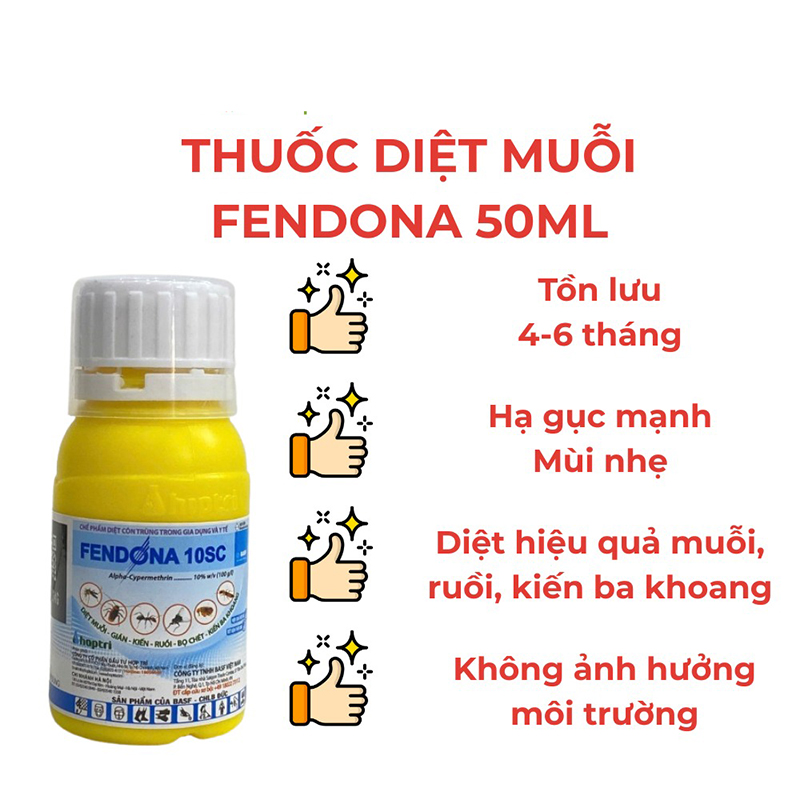 Dung dịch diệt muỗi, côn trùng fendona 50ml