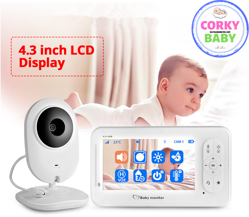 Máy báo khóc corky baby mbk601 – 4.3inh – bản nâng cấp đáng giá 2021