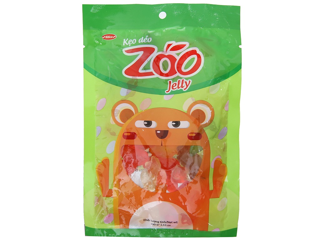 Kẹo Dẻo Zoo Jelly Hương Trái Cây (Gói 100g)