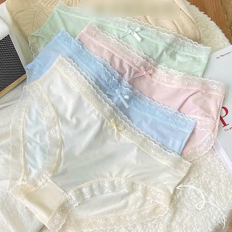 Lố 10 quần lót đúc lạnh pha ren siêu mát mã 01