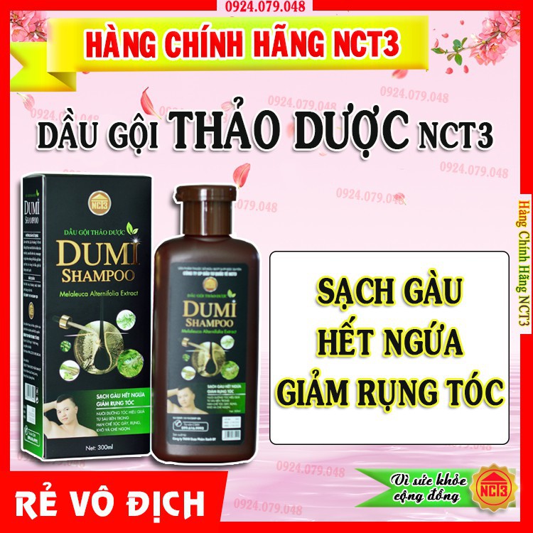 [Freeship + giảm 5% khi mua 2]( Rẻ vô địch ) Dầu Gội Thảo Dược DUMI SHAMPOO NCT3 (300ml) [ Sản phẩm công ty NCT3 ]