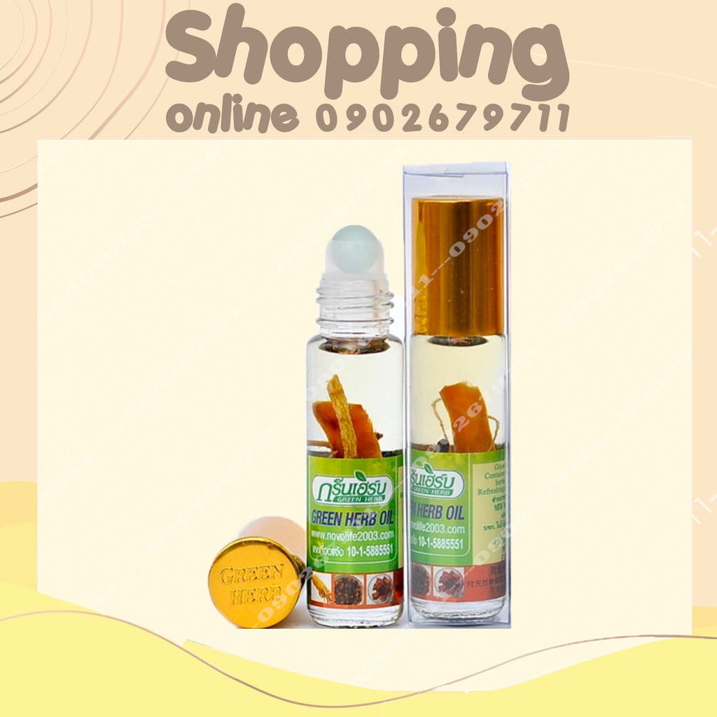 Dầu Lăn Thảo Dược Green Herb Thái Lan 8ml