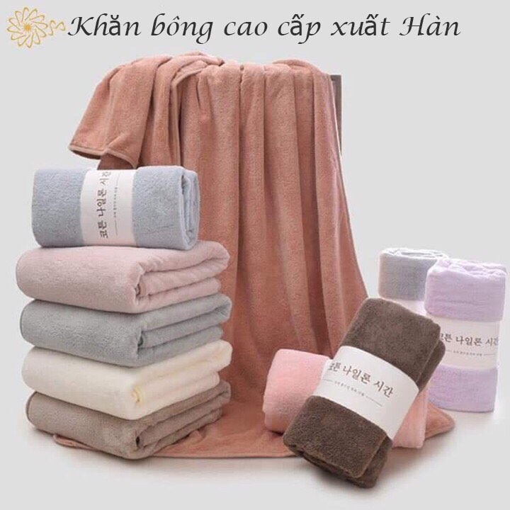 Bộ 5 khăn mặt lông cừu xuất Hàn chất liệu mềm mại, màu sắc bắt mắt kích thước 30 x 50cm