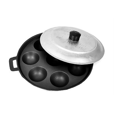 Khuôn bánh khọt 8 lỗ - Khuôn làm bánh khọt bằng gang có 8 lỗ