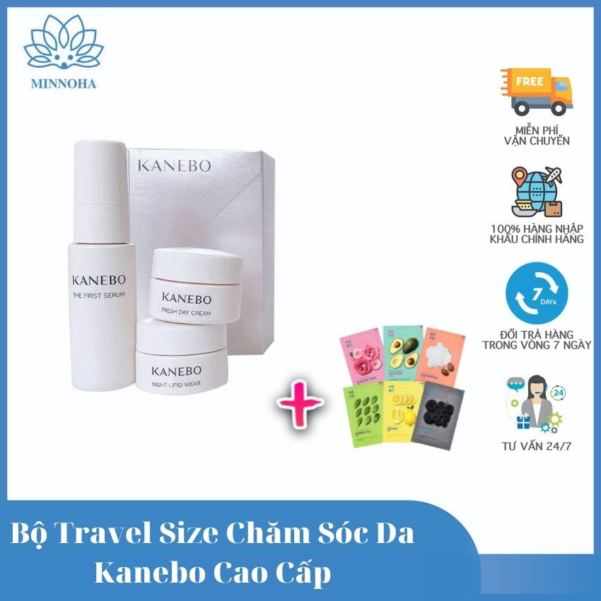 Bộ travel size chăm sóc da Kanebo Star là bộ sản phẩm thuộc dòng cao cấp của Kanebo. Bộ sản phẩm bao gồm 3 sản phẩm chăm sóc da toàn diện là kem ngày, kem đêm và tinh chất- Minnoha Store