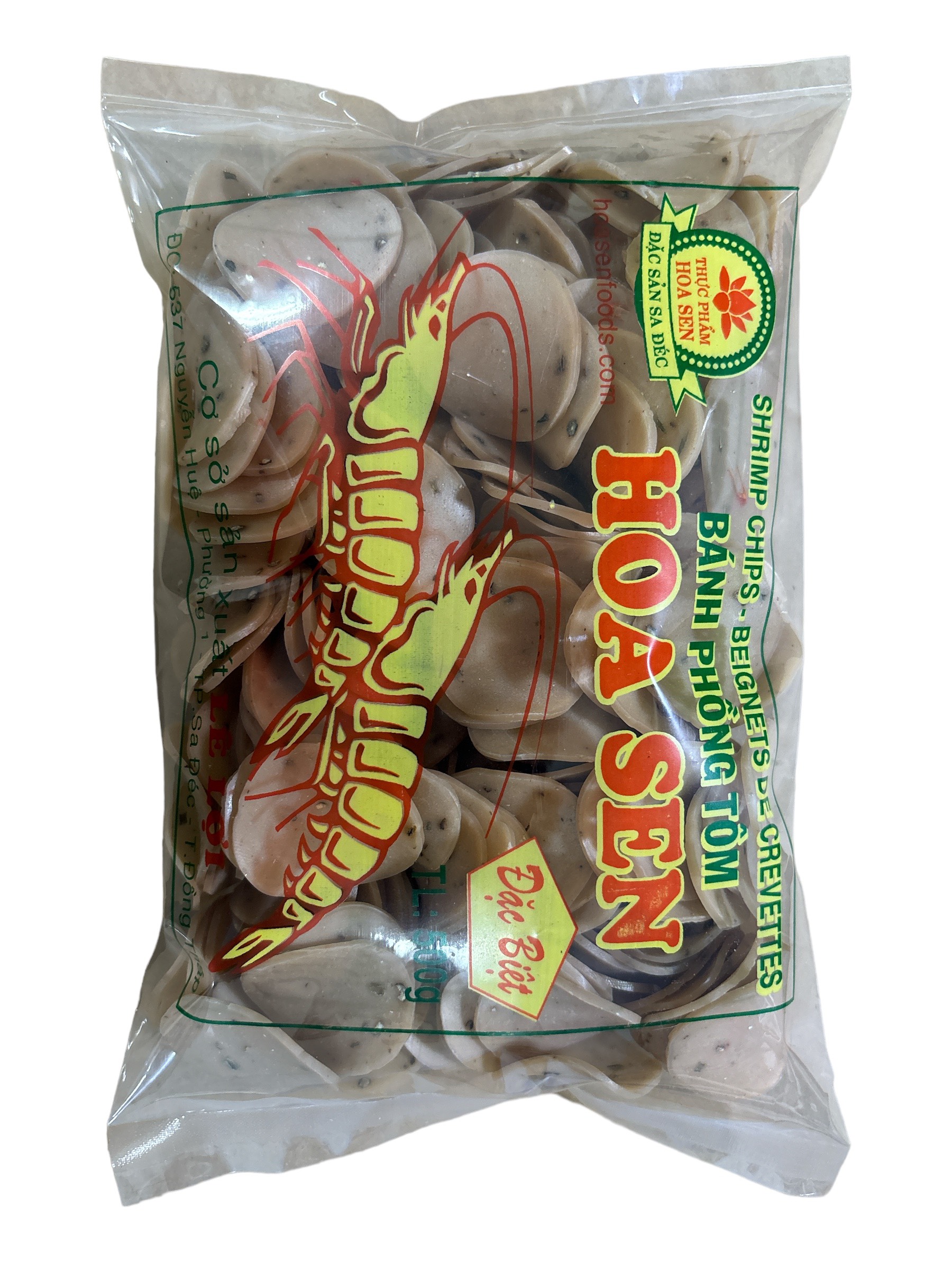 Bánh phồng tôm tiêu đen - đặc sản sa đéc - bánh phồng tôm gói 500g