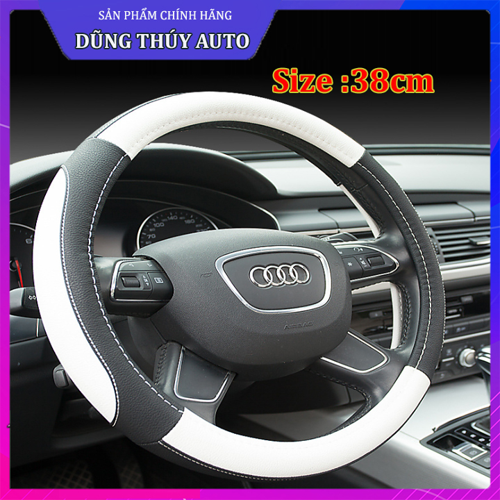 Bọc vô lăng cao cấp cho các dòng ô tô xe hơi phổ biến đường kính 38cm