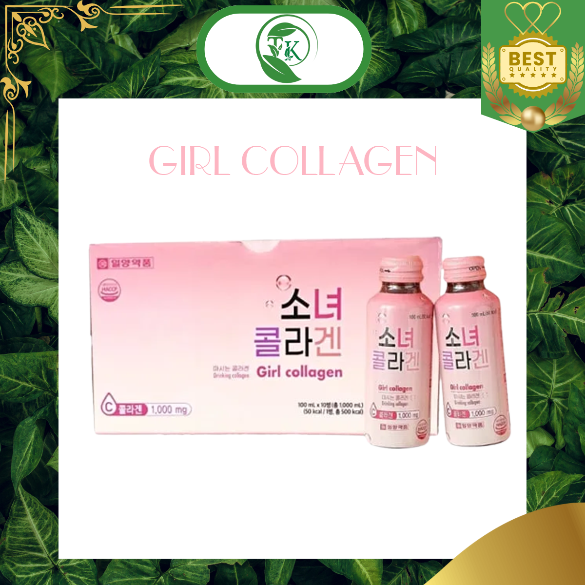 Nước uống collagen girl hàn quốc collagen uống làm đẹp da hộp 10 chai