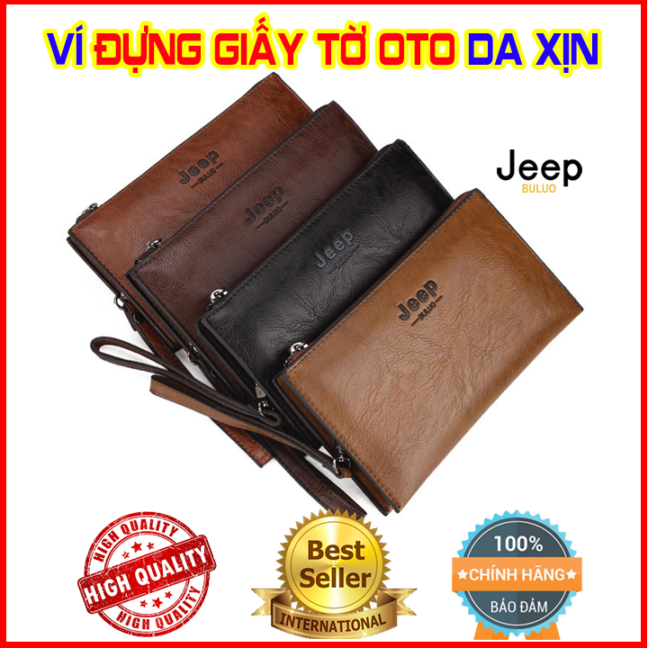 Ví đựng giấy tờ đăng kiểm xe ô tô da cao cấp jeep buluo