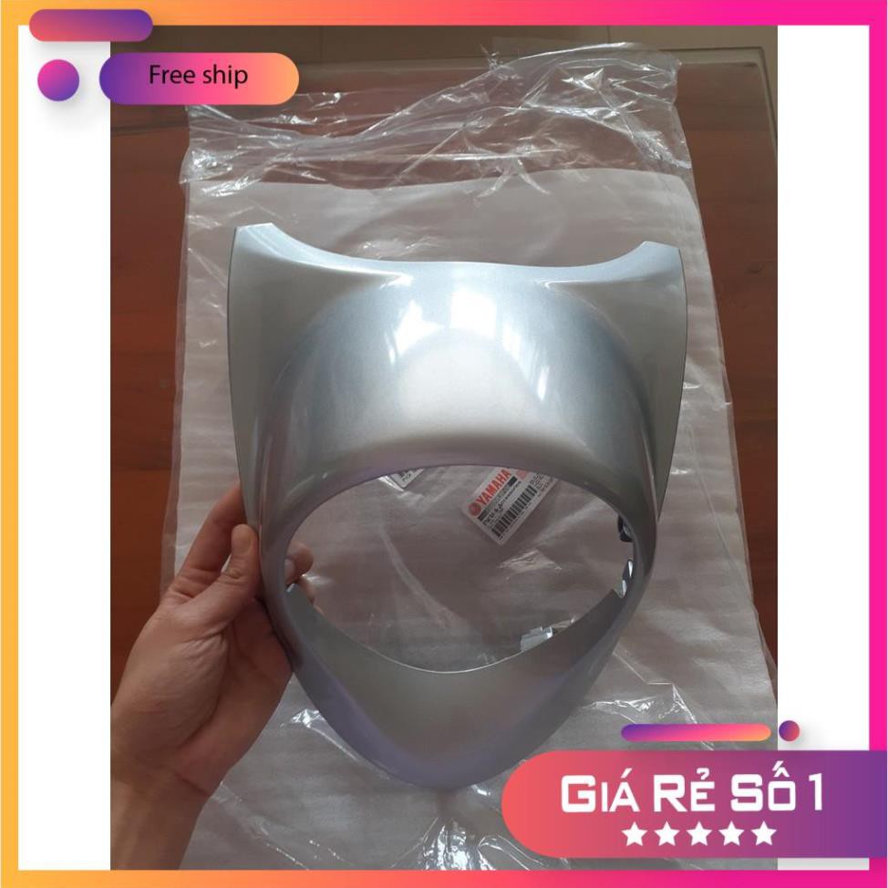 Freeship ốp viền đèn pha mio classico 2007 - 2012 yamaha - bạc