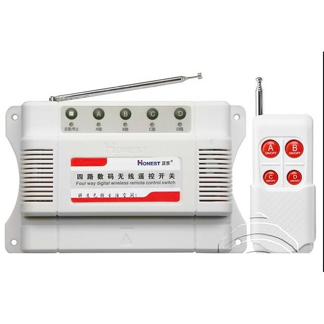 COMBO bộ điều khiển từ xa 4 kênh 220V tầm xa 1Km tưới cây