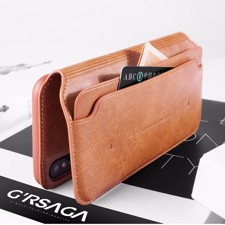 Bao da xịn cao cấp cho iPhone ip6/6s plus-7/8 plus-ipx/xs/sx max max chất da, có ngăn ví đựng