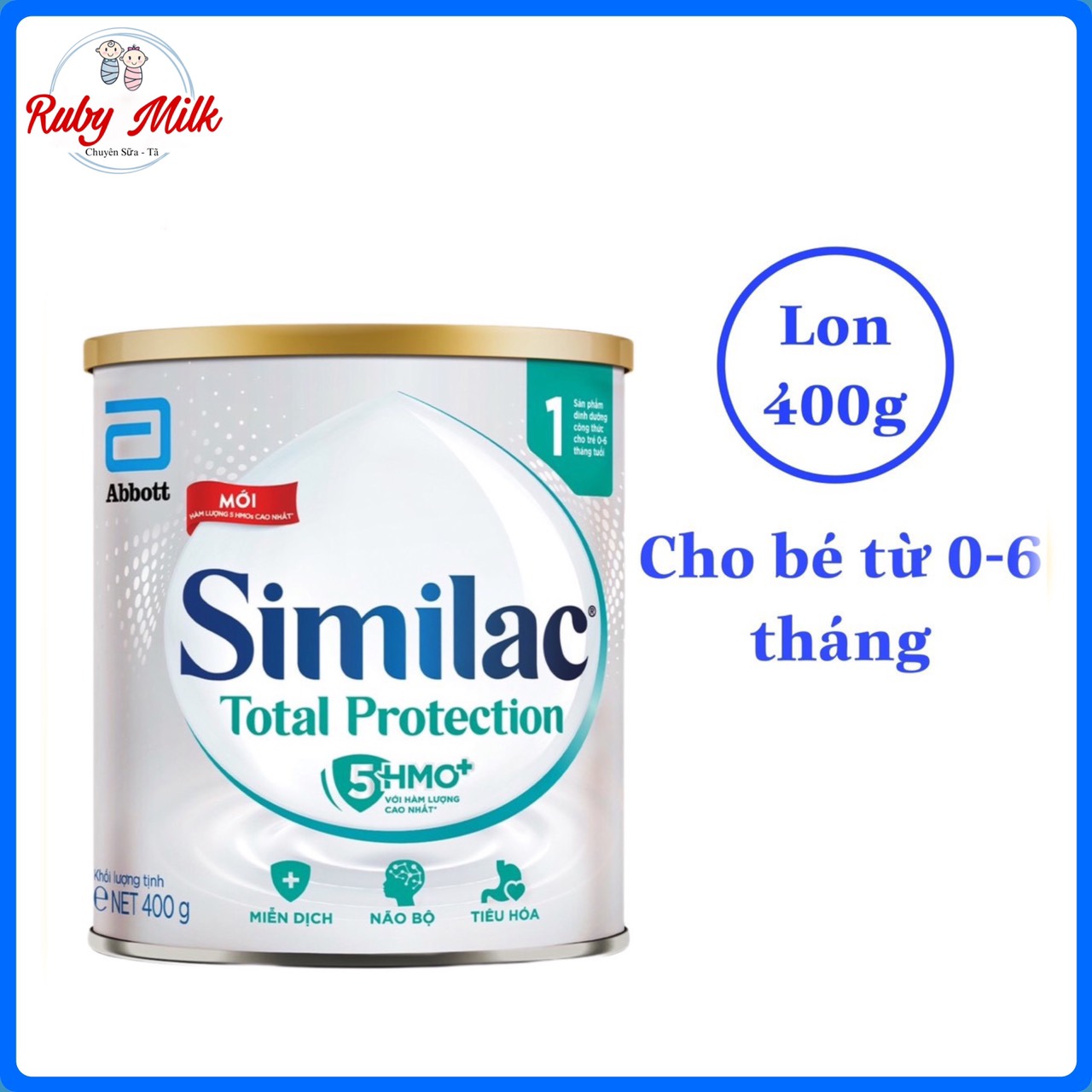 [Date 1.2026] Sữa Bột Similac Total Protection 1 lon 400g - Cho Bé Sinh Mỗ, Nhẹ Cân