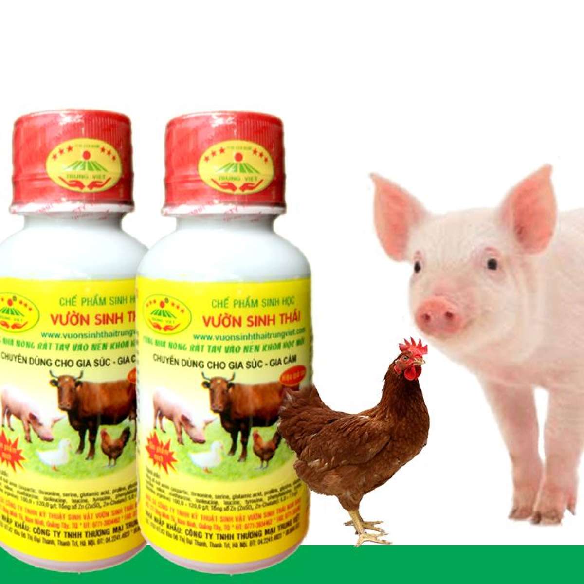 [Combo 2 chai] Chế phẩm sinh học VƯỜN SINH THÁI dùng cho Gia súc, Gia cầm. Chăn nuôi sạch, không mùi hôi chuồng trại