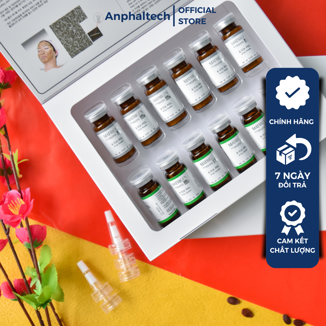 Thay Da Sinh Học Matrigen B-TOX PEEL Hàn Quốc (Loại 2 Màu dùng cho Spa-Full Hộp 6 cặp)