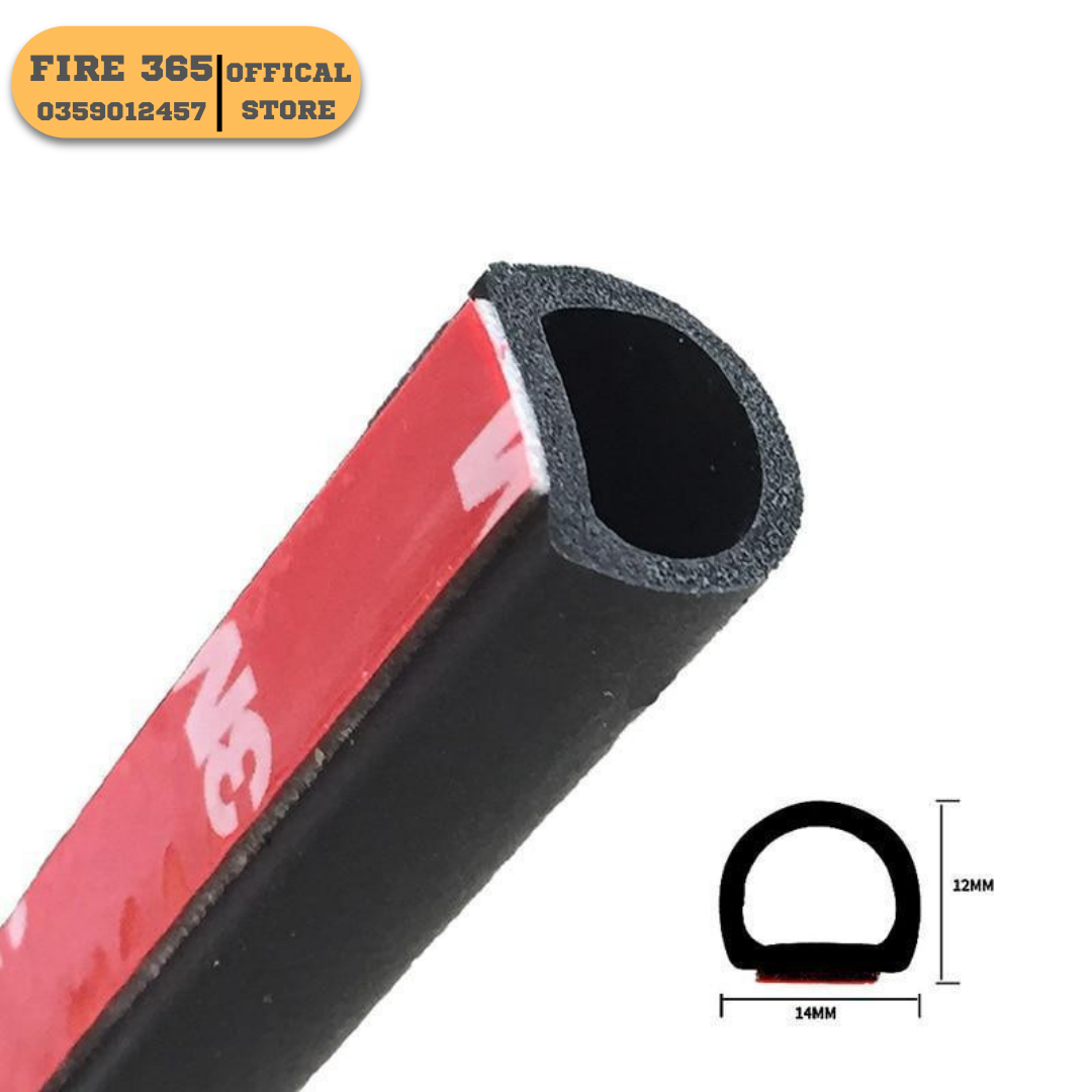 Bộ 4 mét - Gioăng cao su chữ D chống bụi, chống ồn, chống thoát hơi điều hòa xe siêu tiện ích xe hơi