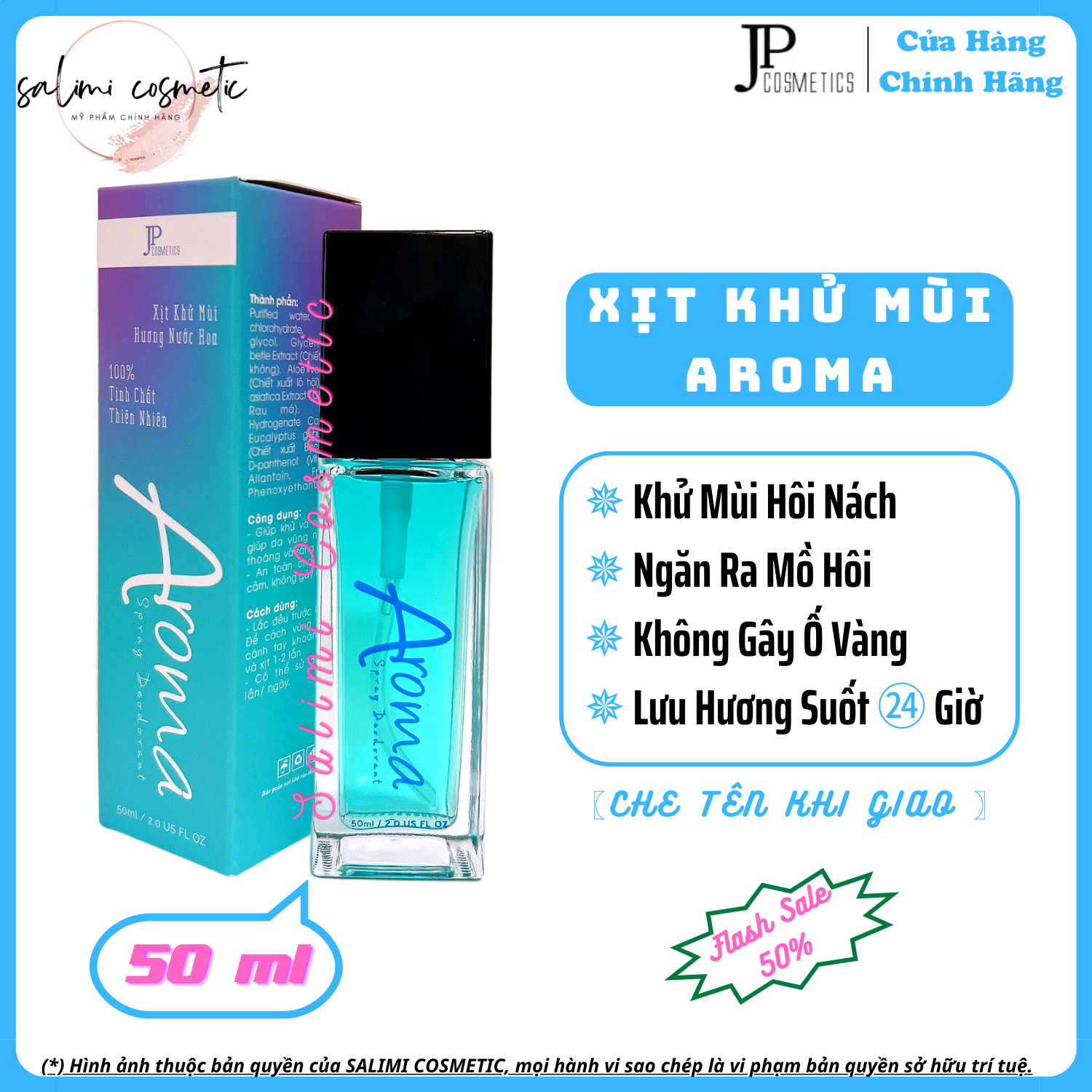 Spray deodorant underarm odor aroma JP cosmetic-deodorant underarm, whitening the armpits, clean the armpits, prevent đổ sweat, not the yellowed caused on the shirt, perfume fragrance aromatherapy cool transparent 24H | capacity 50 ml-genuine goods