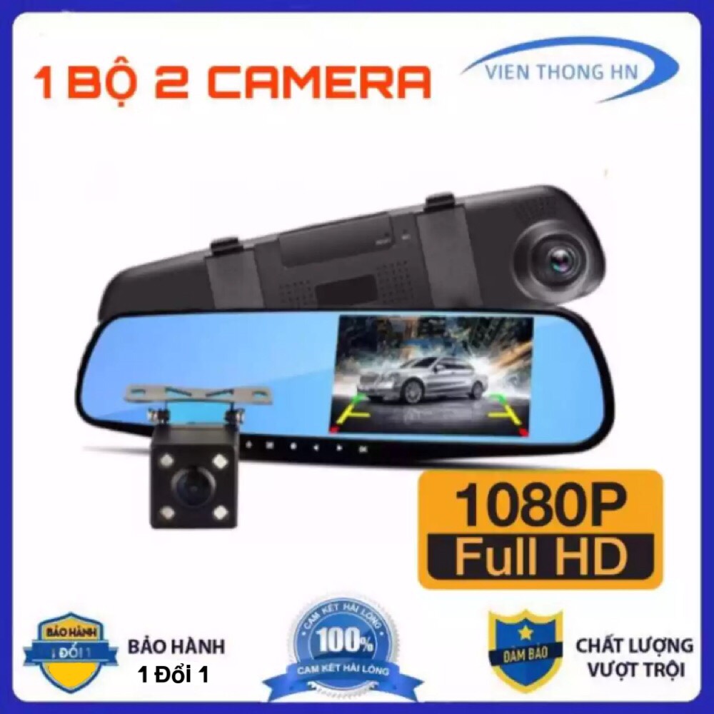 camera hành trình x700 ô tô xe hơi xe tải oto dạng gương chiếu hậu màn full HD 1080P tích hợp camera sau lùi xe - Vien Thong HN