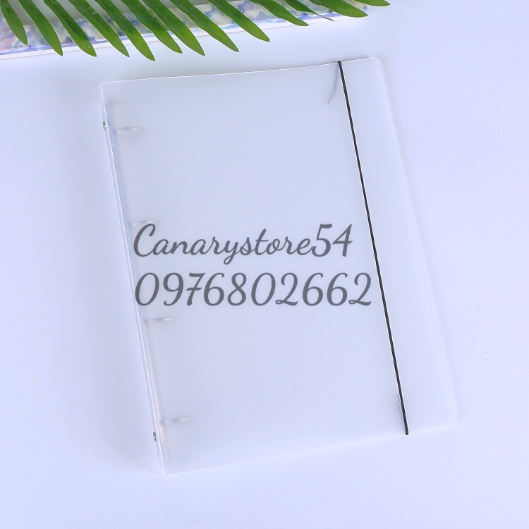 Binder còng nhựa cứng, Bìa sổ còng nhựa cứng trong suốt 6 lỗ cỡ A5 A6 , A4 4 lỗ, B5 9 lỗ planner Canarystore54