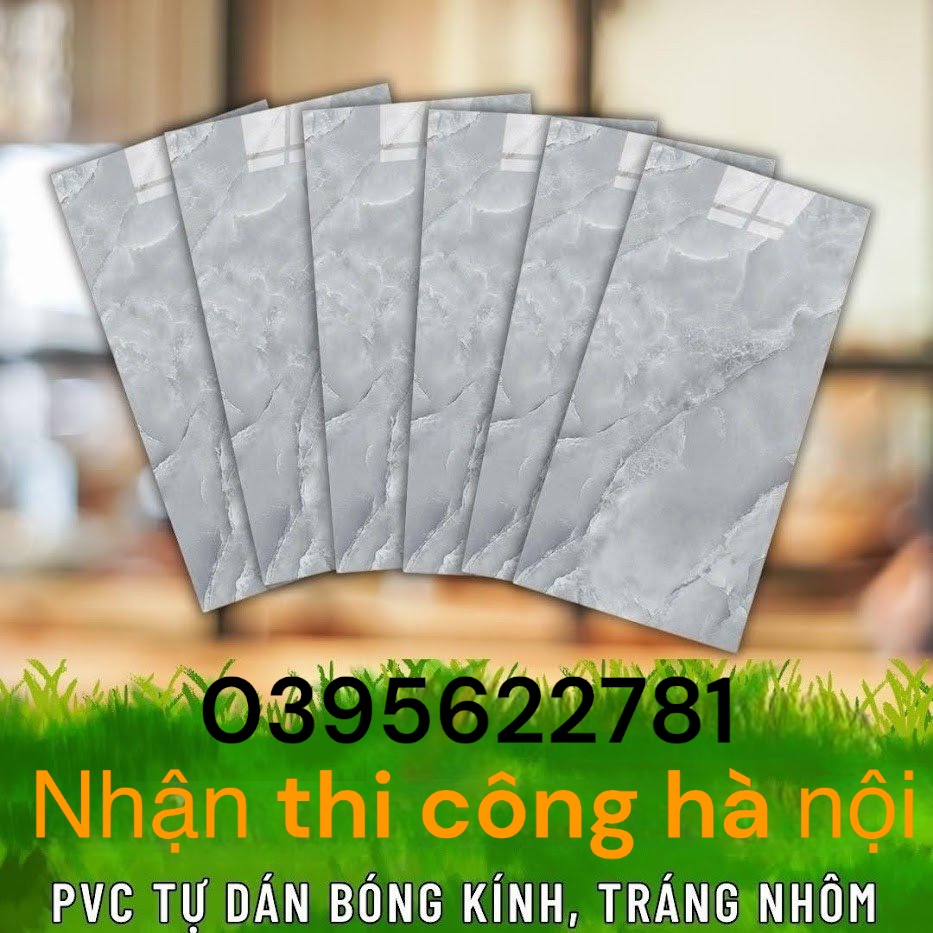 Combo 10 tấm ốp tường, tấm dán tường pvc cao cấp , tráng bạc công nghệ mới 2024, sẵn keo bóc dán. kích thước 30 x 60cm.