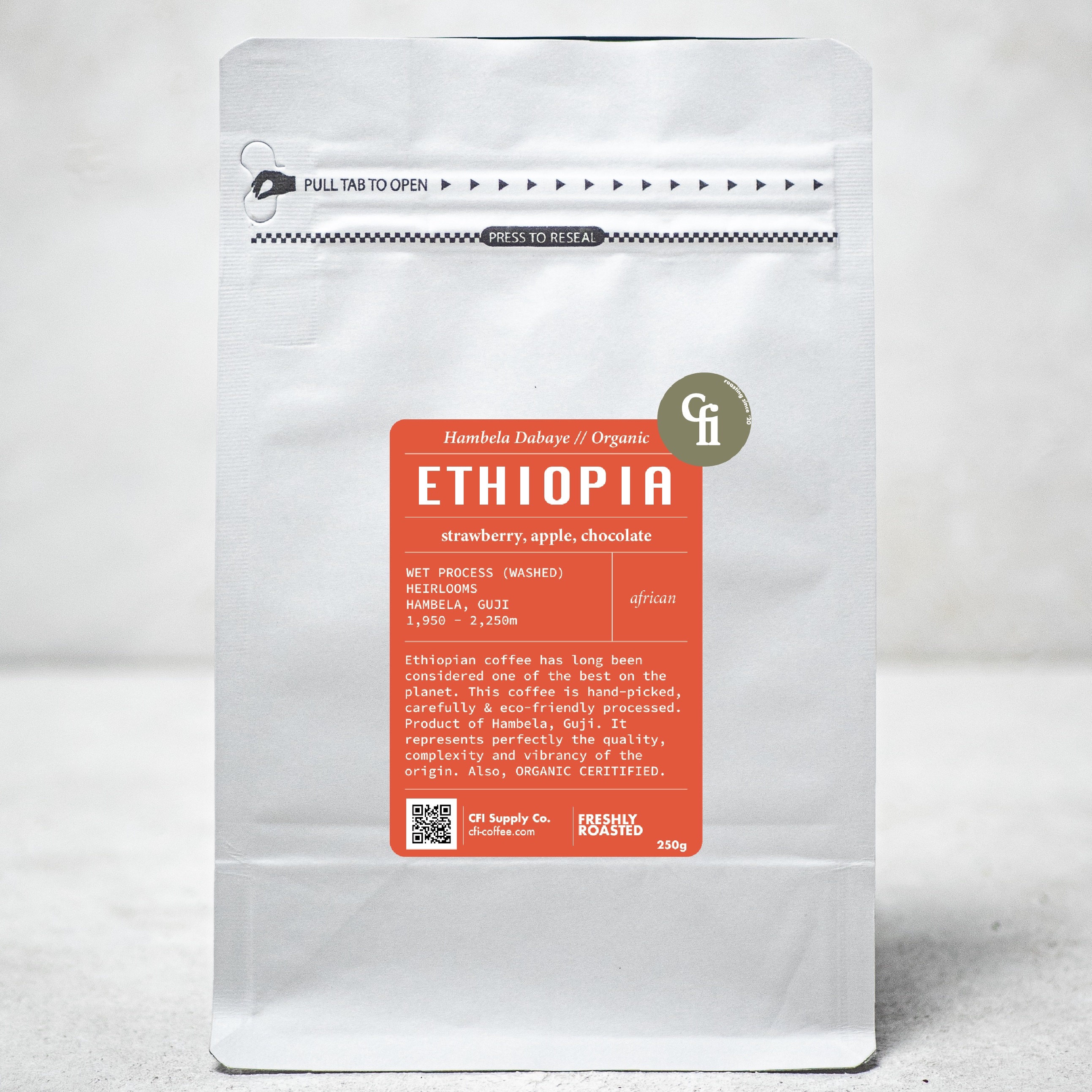 Cà phê rang mới Ethiopia Hambela Dabaye 250g - cfi-coffee.com