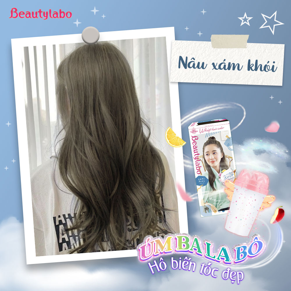Combo 2 hộp Thuốc nhuộm tóc tại nhà dạng bọt Beautylabo Whip 125ml/ hộp Whip Hair Color nhuộm dưỡng tóc mềm mượt chuẩn Nhật
