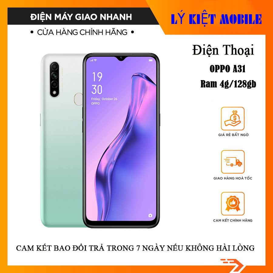 Điện thoại oppo a31 ram 4g/128gb máy chính hãng