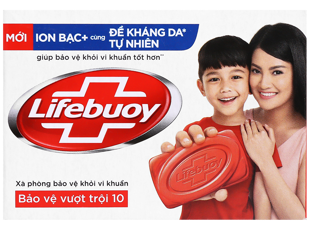 Xà phòng bánh Lifebuoy bảo vệ vượt trội 10 (90g)