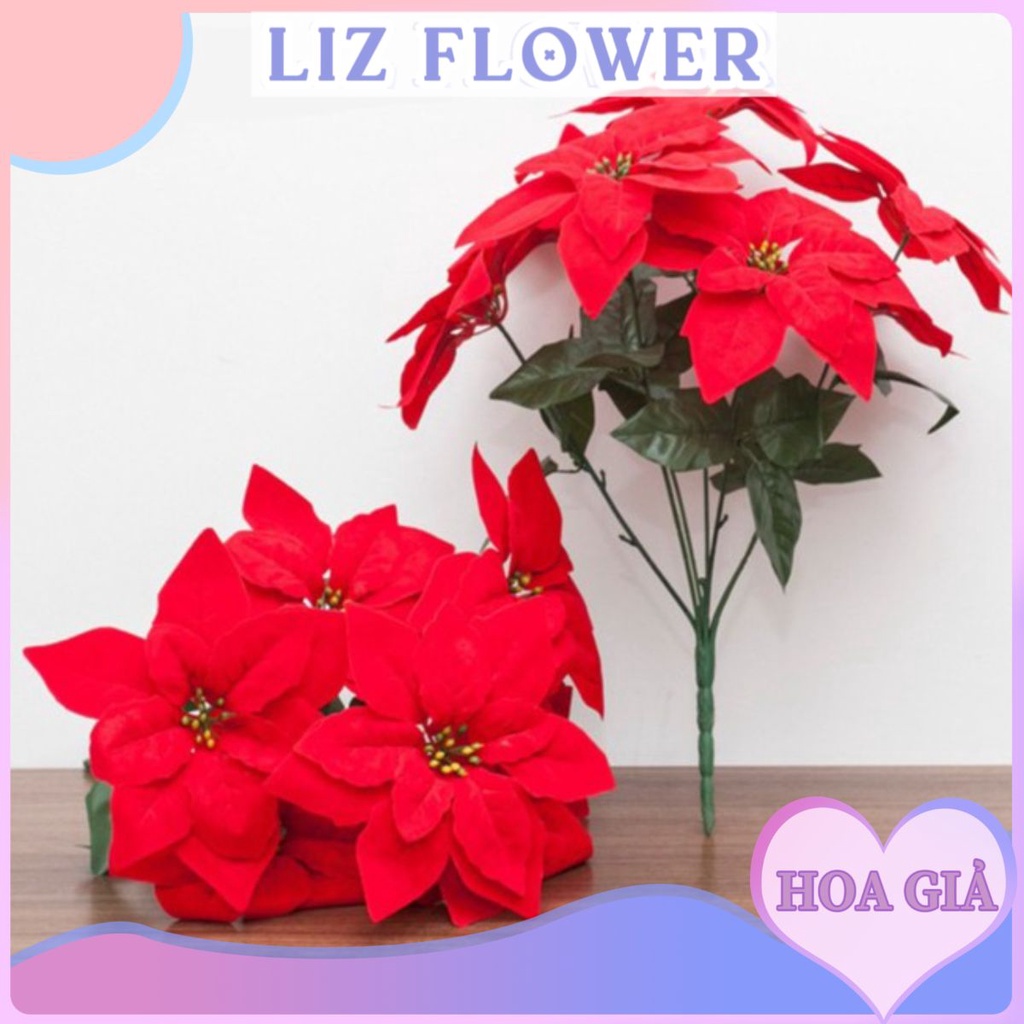 Hoa trạng nguyên cây lớn 5 bông - cây hoa gỉa trang trí decor nhà cửa, văn phòng, sự kiện, phòng ốc liz28