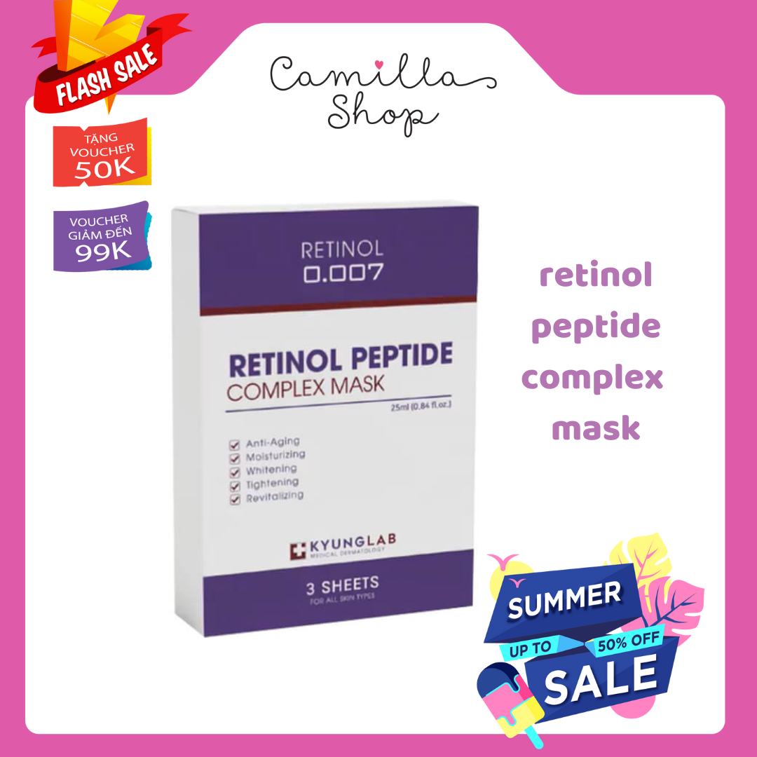 Mặt nạ tái tạo da Retinol Peptide Complex Kyung Lab 1 hộp 3 miếng