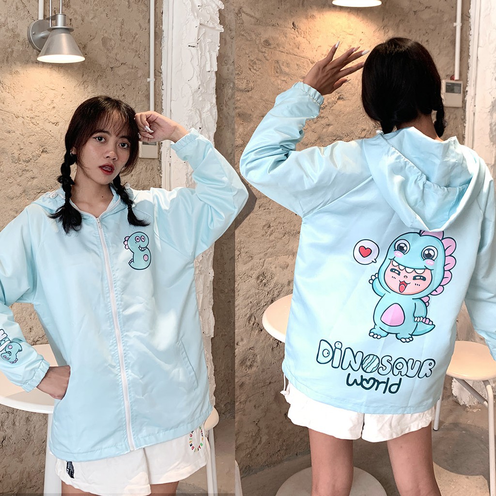 Áo khoác Bernice Khủng Long màu Xanh Mint