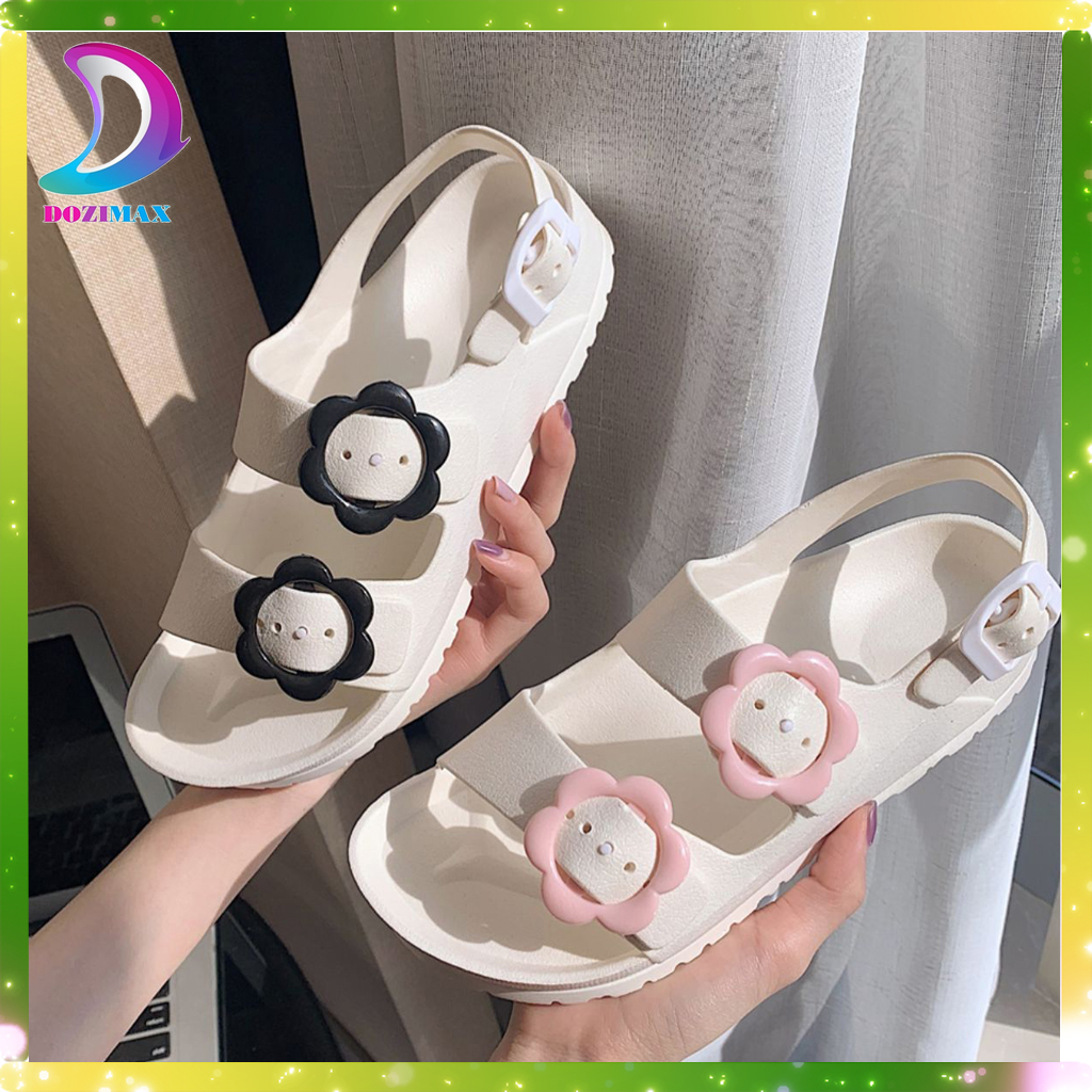 giày sandal nữ đi học cấp 3 rẻ sandal nữ đi học quai nhựa chống nước chống trơn trượt CAO CẤP mang siêu bền- DOZIMAX
