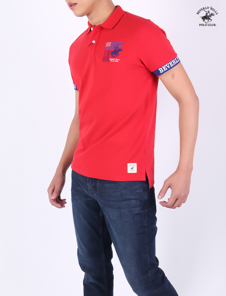 Beverly Hills Polo Club - Áo polo Ngắn tay Nam Classic Đỏ đậm DBK- BHPC MAPN0088