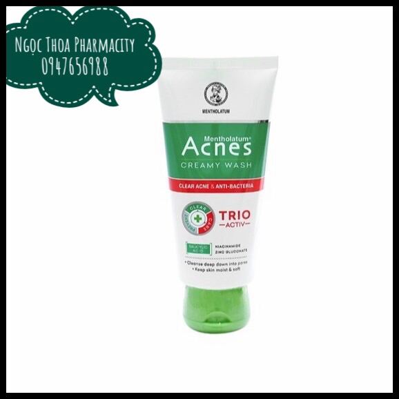 Acnes Creamy Wash – Kem rửa mặt ngăn ngừa mụn